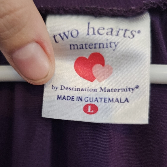 Two Hearts Maternity Dress Shirt - Picture 2 of 5